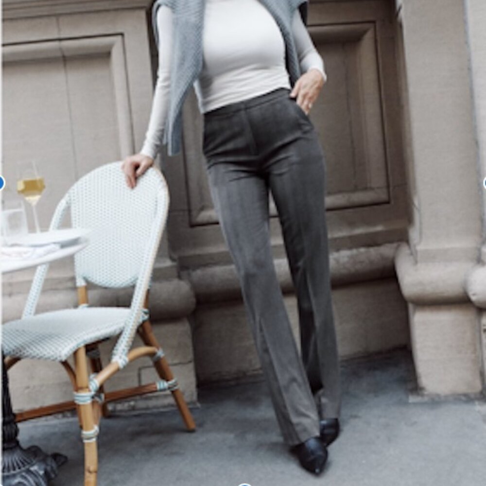 Abercrombie Kathleen Post High Rise Clean Boot Gray Trouser 28L